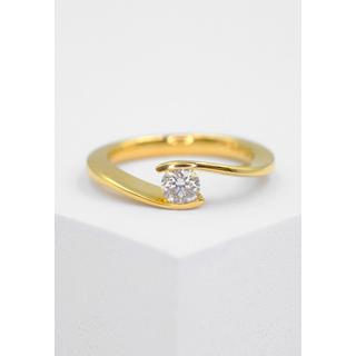 MUAU Schmuck  Solitaire Ring Diamant 0.40ct. Gelbgold 750 
