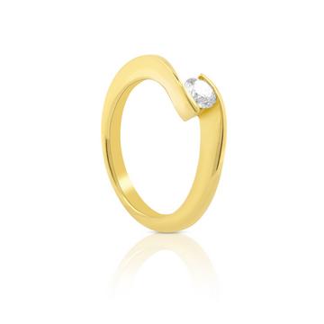 Solitaire Ring Diamant 0.40ct. Gelbgold 750