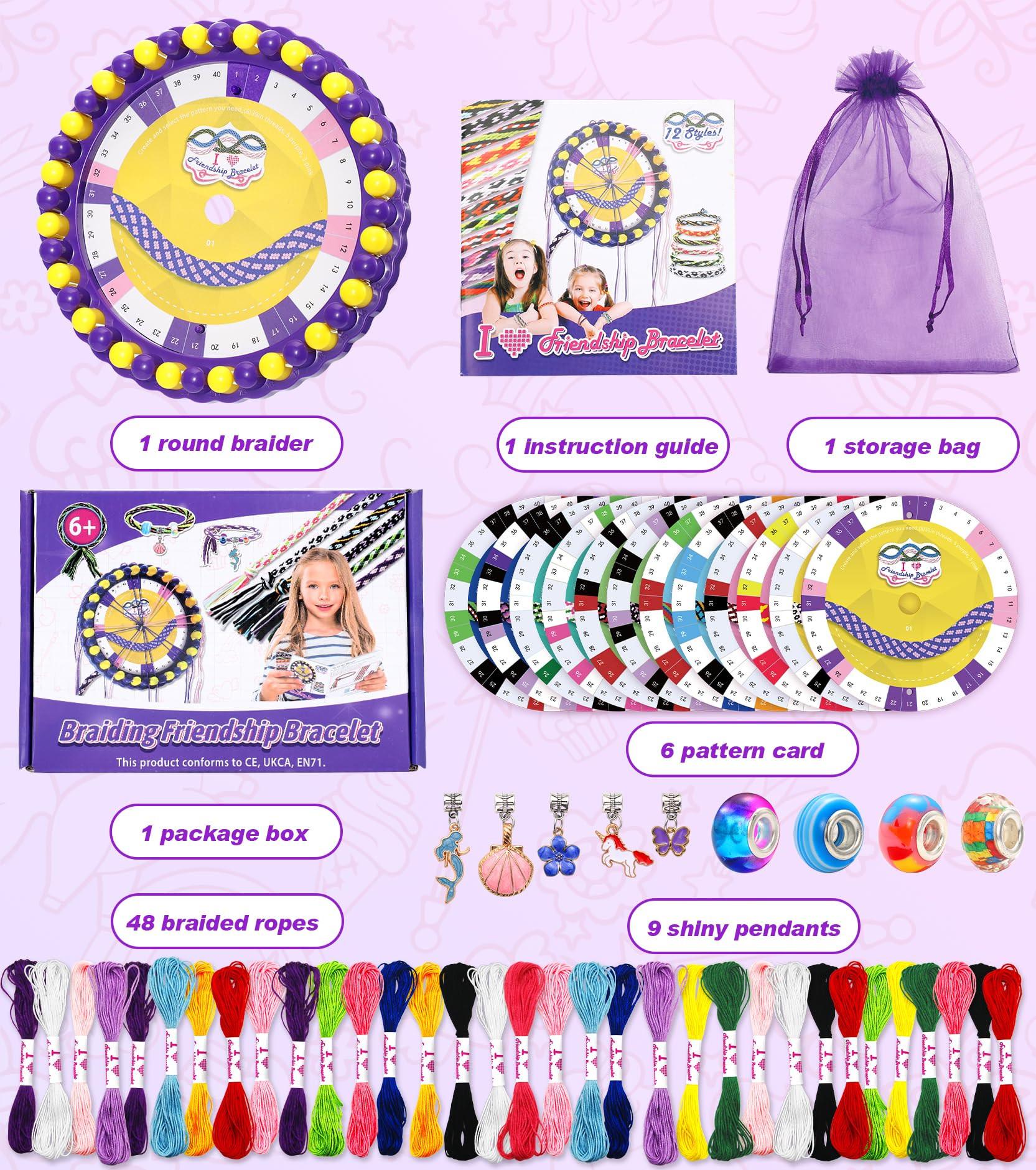 Activity-board  Freundschaftsarmbänder Bastelset Garnbündel und 6 geflochtene Karten, Freundschaftsarmbänder Basteln 