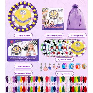 Activity-board  Freundschaftsarmbänder Bastelset Garnbündel und 6 geflochtene Karten, Freundschaftsarmbänder Basteln 