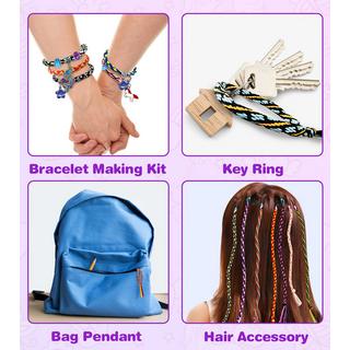 Activity-board  Freundschaftsarmbänder Bastelset Garnbündel und 6 geflochtene Karten, Freundschaftsarmbänder Basteln 