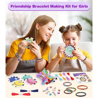 Activity-board  Freundschaftsarmbänder Bastelset Garnbündel und 6 geflochtene Karten, Freundschaftsarmbänder Basteln 