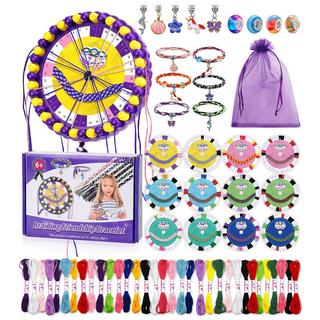 Activity-board  Freundschaftsarmbänder Bastelset Garnbündel und 6 geflochtene Karten, Freundschaftsarmbänder Basteln 