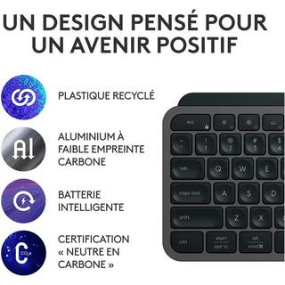 Logitech  Tastatur MX Keys S Plus CH-Layout mit Handgelenkauflage 