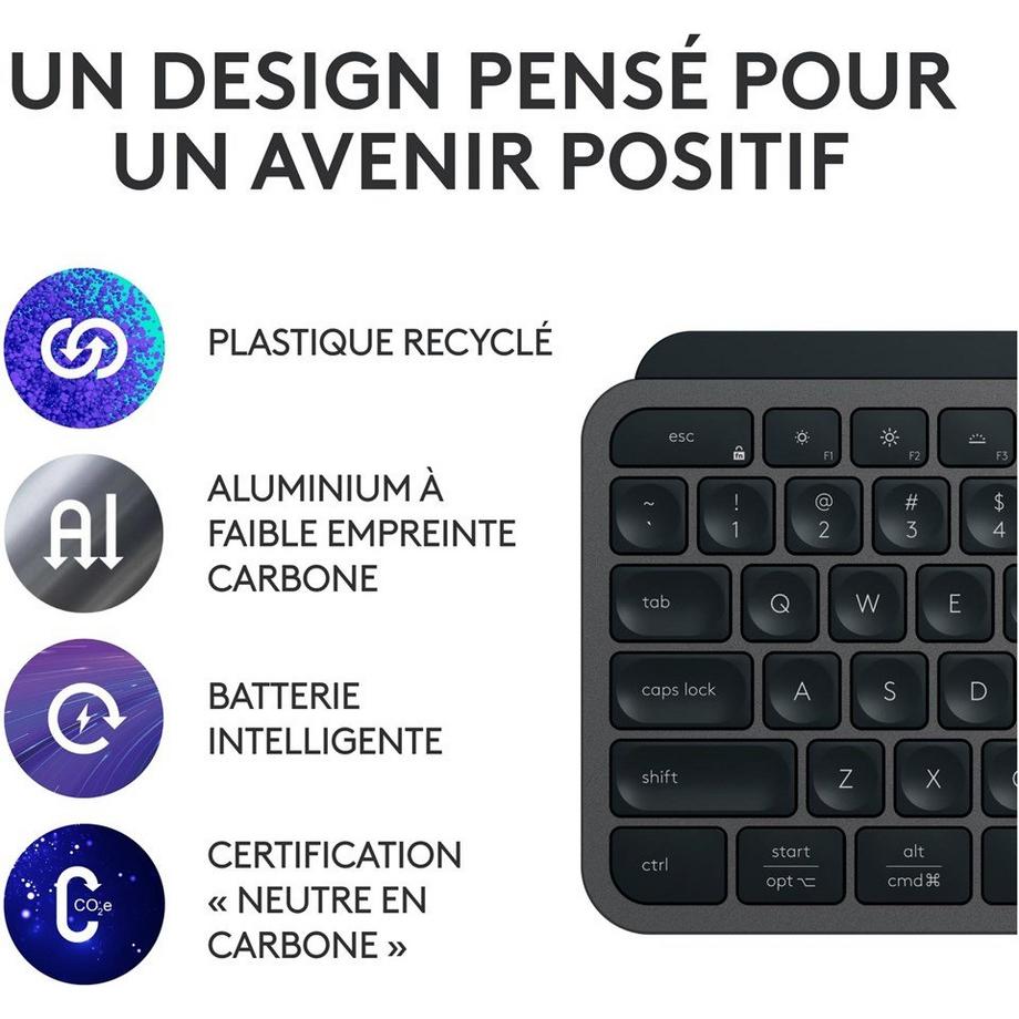 Logitech  Tastatur MX Keys S Plus CH-Layout mit Handgelenkauflage 