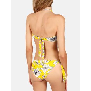 Admas  Set bikini a fascia due pezzi con fiori gialli 