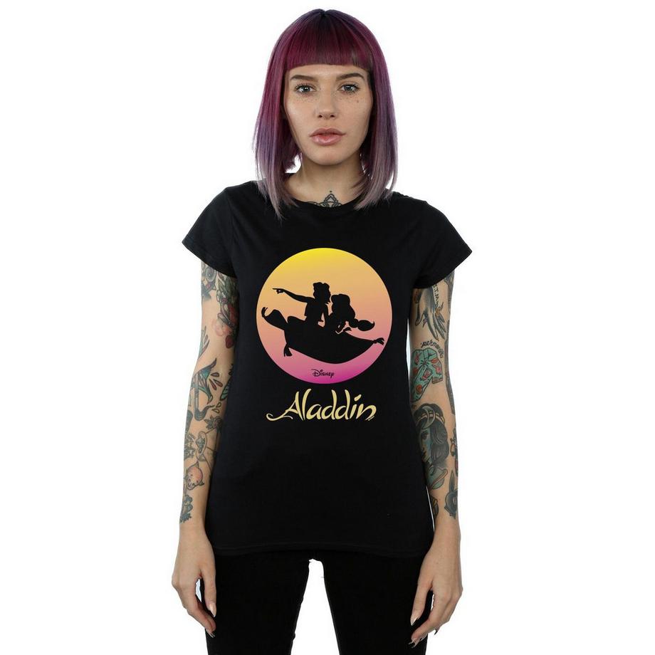 Disney Principessa Jasmine e Aladdin Silhouette T-Shirt  