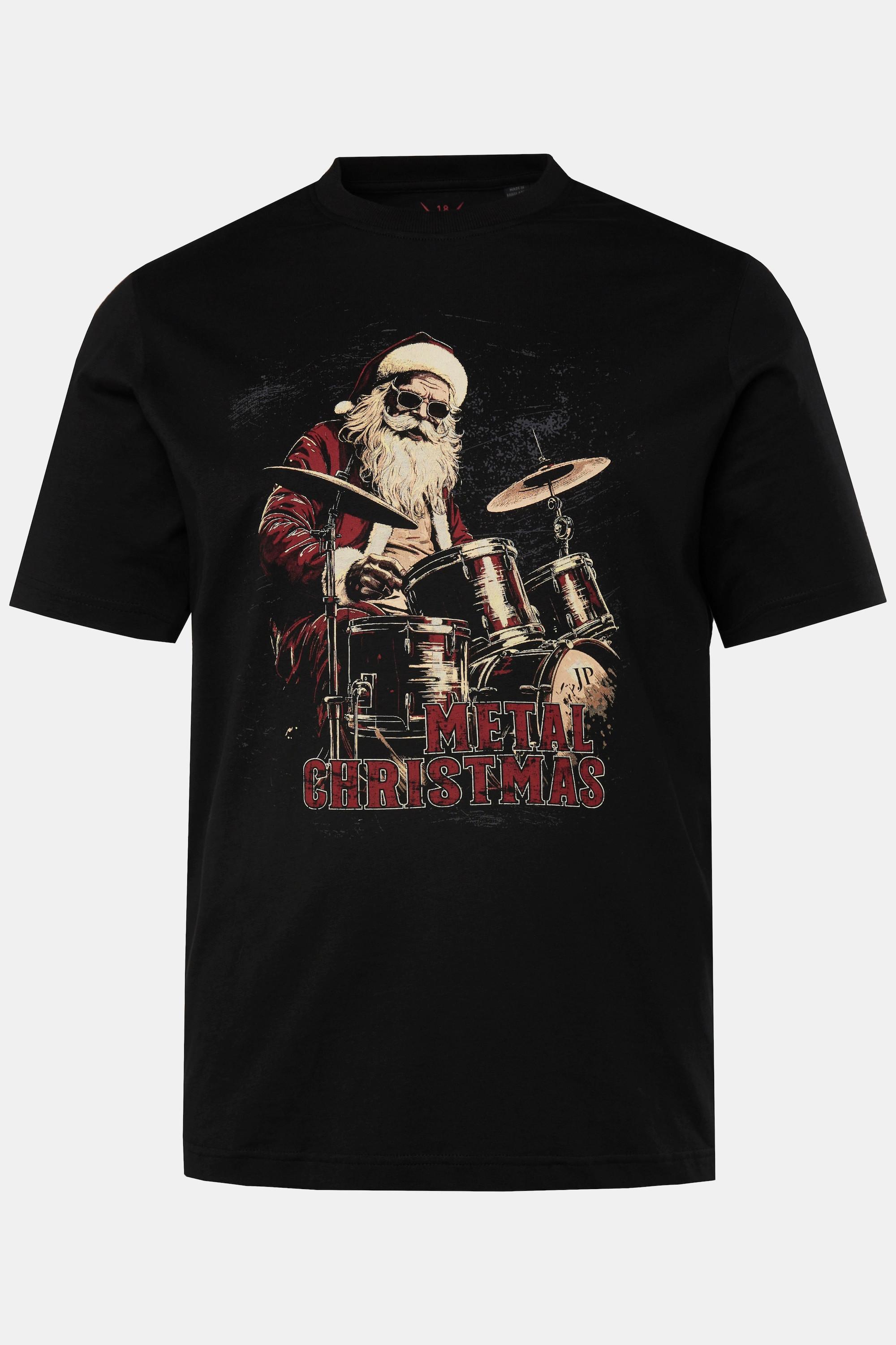 JP1880  T-Shirt, Halbarm, X-Mas Print, Rundhals 