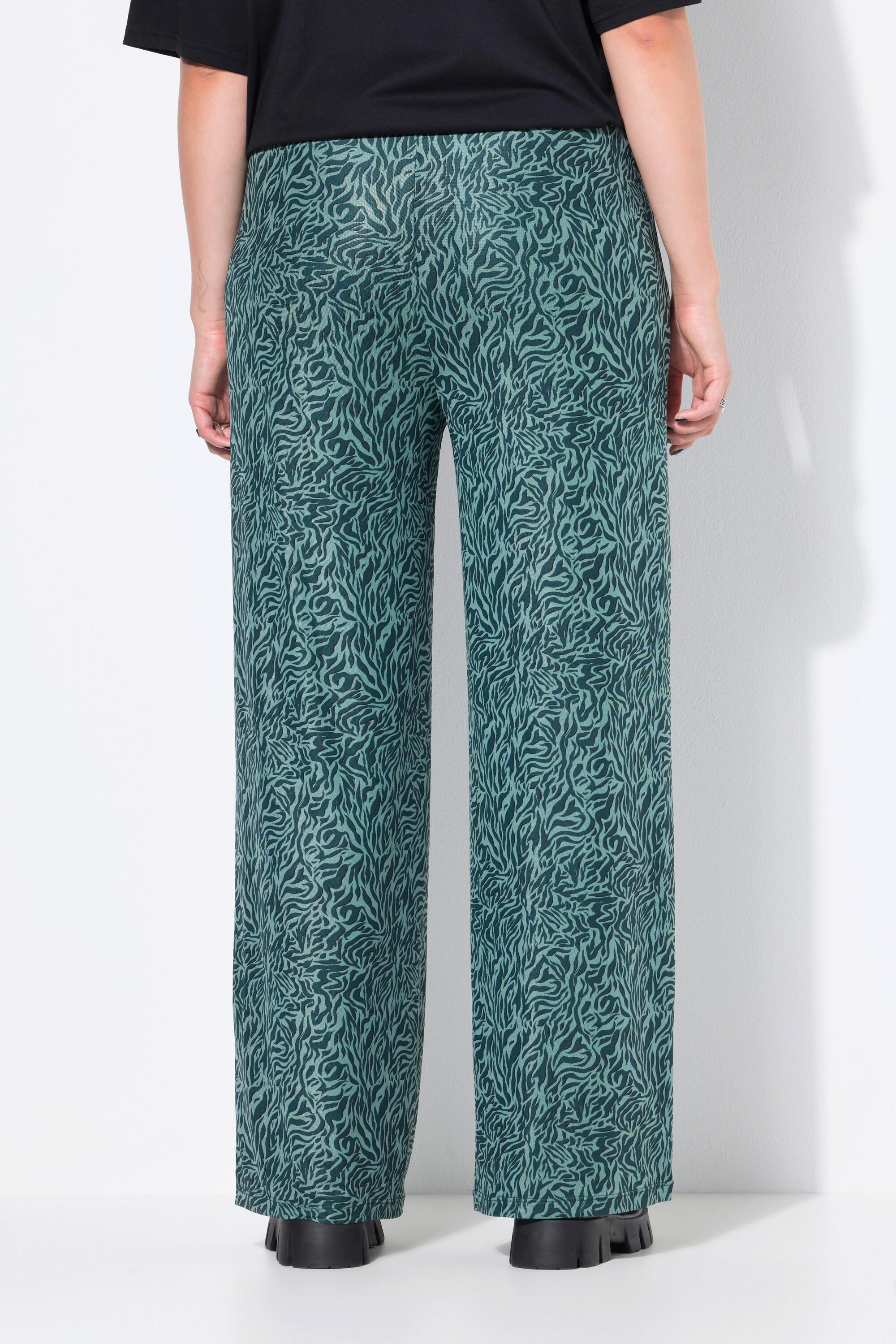 Studio Untold Pantalon Mesh Large Taille Haute Zèbre  