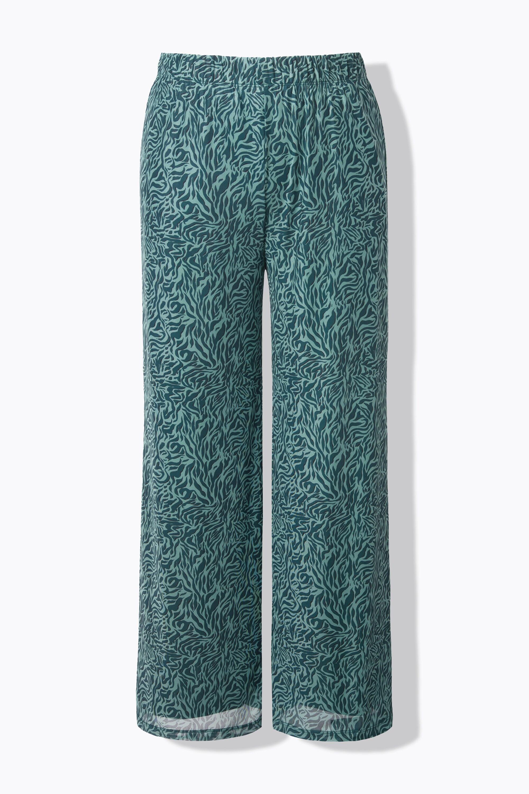 Studio Untold Pantalon Mesh Large Taille Haute Zèbre  