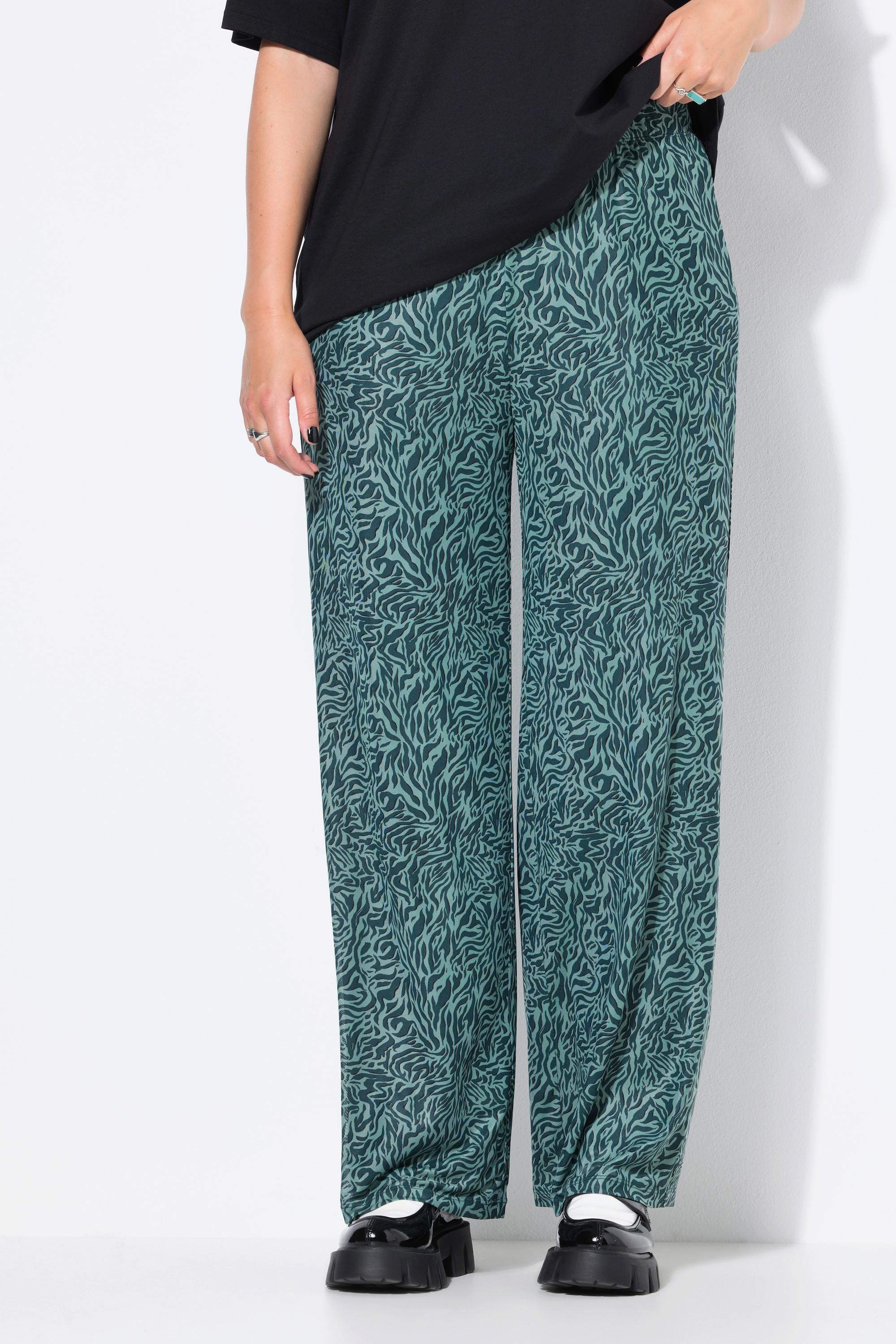 Studio Untold Pantalon Mesh Large Taille Haute Zèbre  