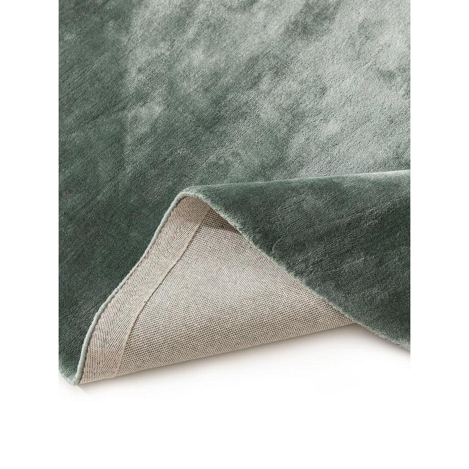 Benuta Tappeto in viscosa Rotondo Nela Verde chiaro  