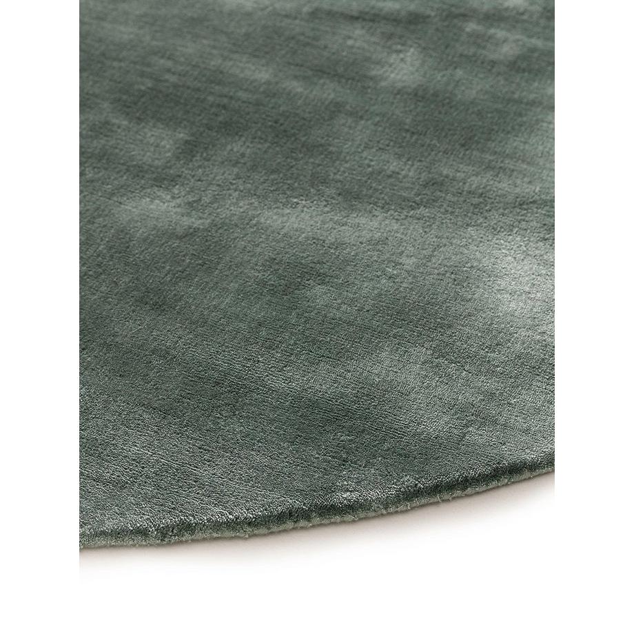 Benuta Tappeto in viscosa Rotondo Nela Verde chiaro  