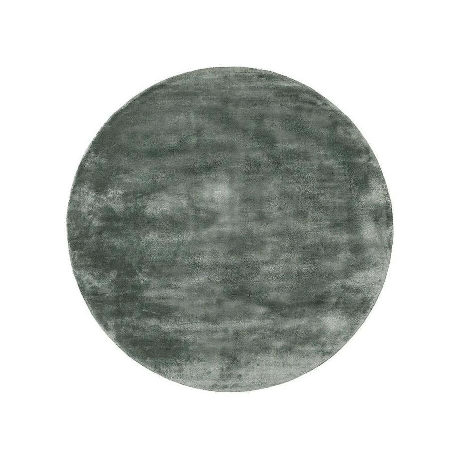 Benuta Tappeto in viscosa Rotondo Nela Verde chiaro  