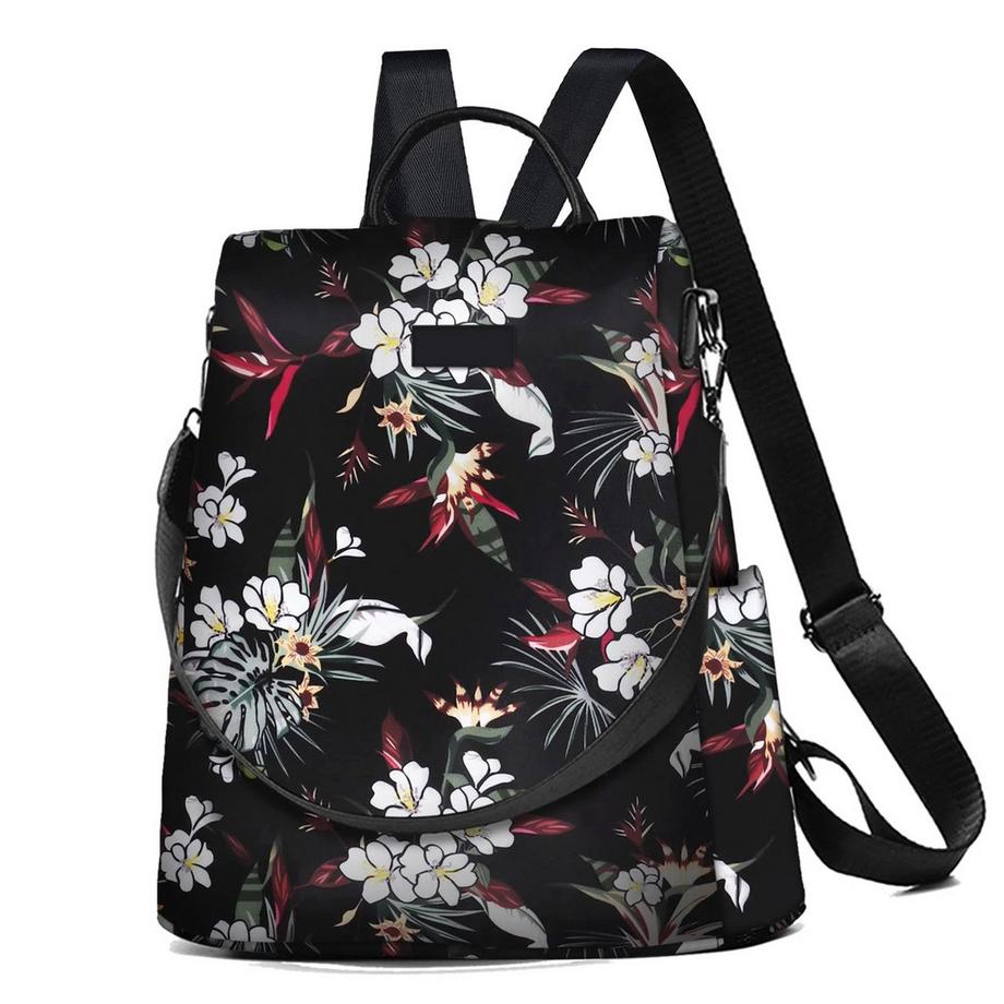 Only-bags.store Zaino in nylon antifurto con tracolla  