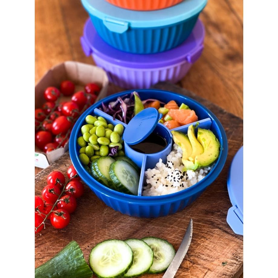Yumbox Yumbox Poke Bowl Schüssel Schale mit 3-teiligem Teiler, Paradise Aqua  