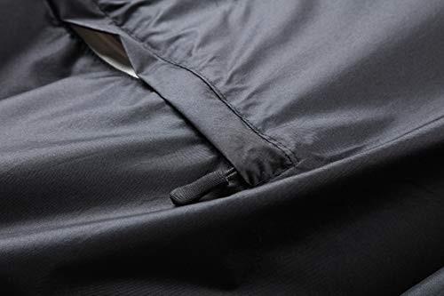 Alopini Stylischer wasserdichter Regenponcho mit Kapuze Reissverschluss  