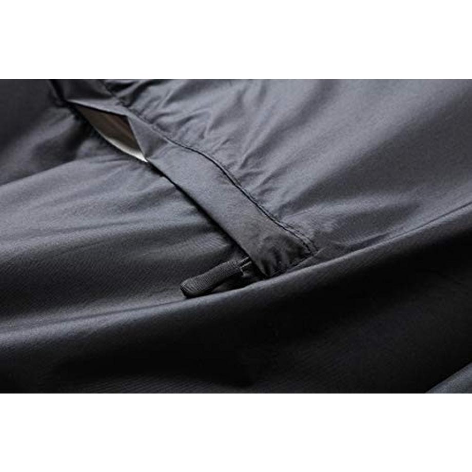 Alopini Stylischer wasserdichter Regenponcho mit Kapuze Reissverschluss  