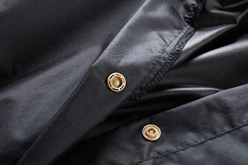 Alopini Stylischer wasserdichter Regenponcho mit Kapuze Reissverschluss  