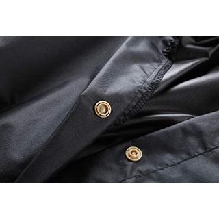 Alopini Stylischer wasserdichter Regenponcho mit Kapuze Reissverschluss  