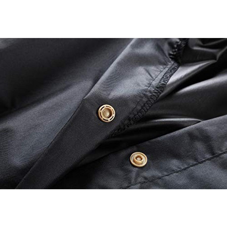 Alopini Stylischer wasserdichter Regenponcho mit Kapuze Reissverschluss  