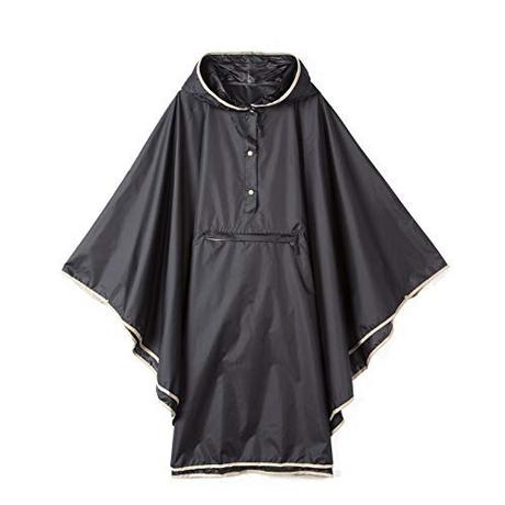 Alopini Stylischer wasserdichter Regenponcho mit Kapuze Reissverschluss  