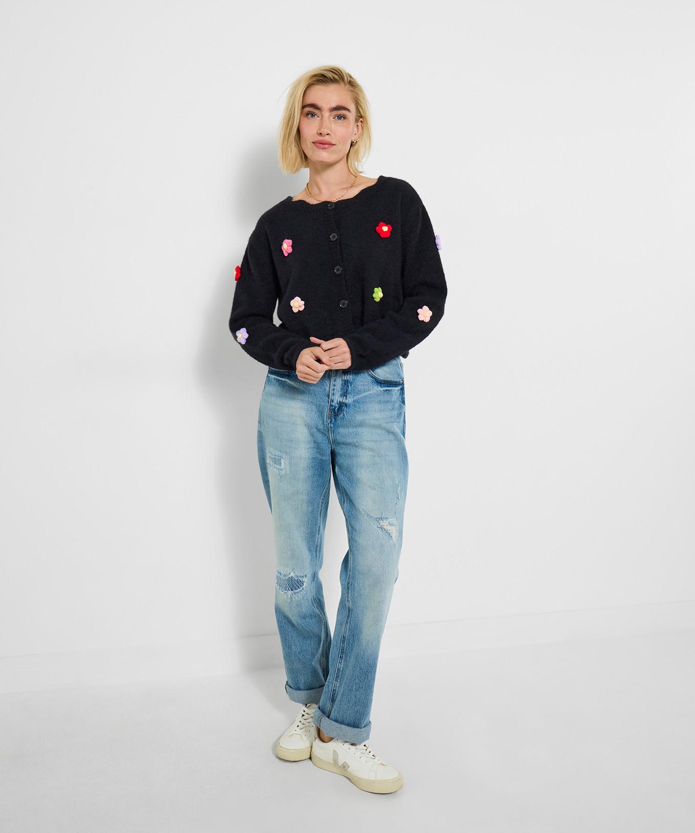 Joe Browns Cardigan con motivo floreale e abbottonatura  