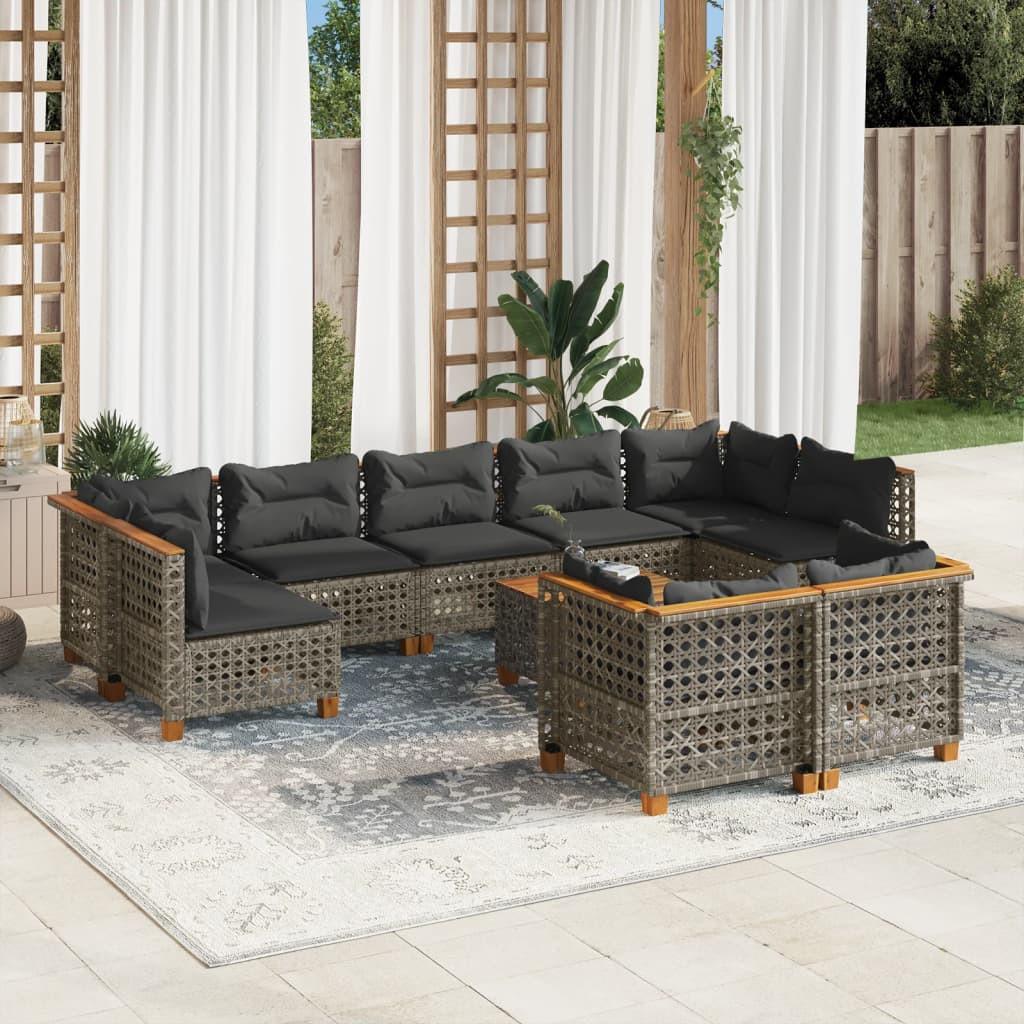 VidaXL set divano da giardino Polirattan  