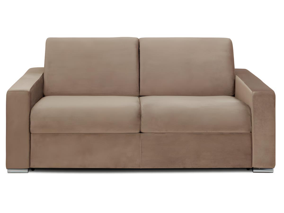 Vente-unique Schlafsofa mit Matratze 3Sitzer Samt Liegefläche 1MatratzenCALITO  