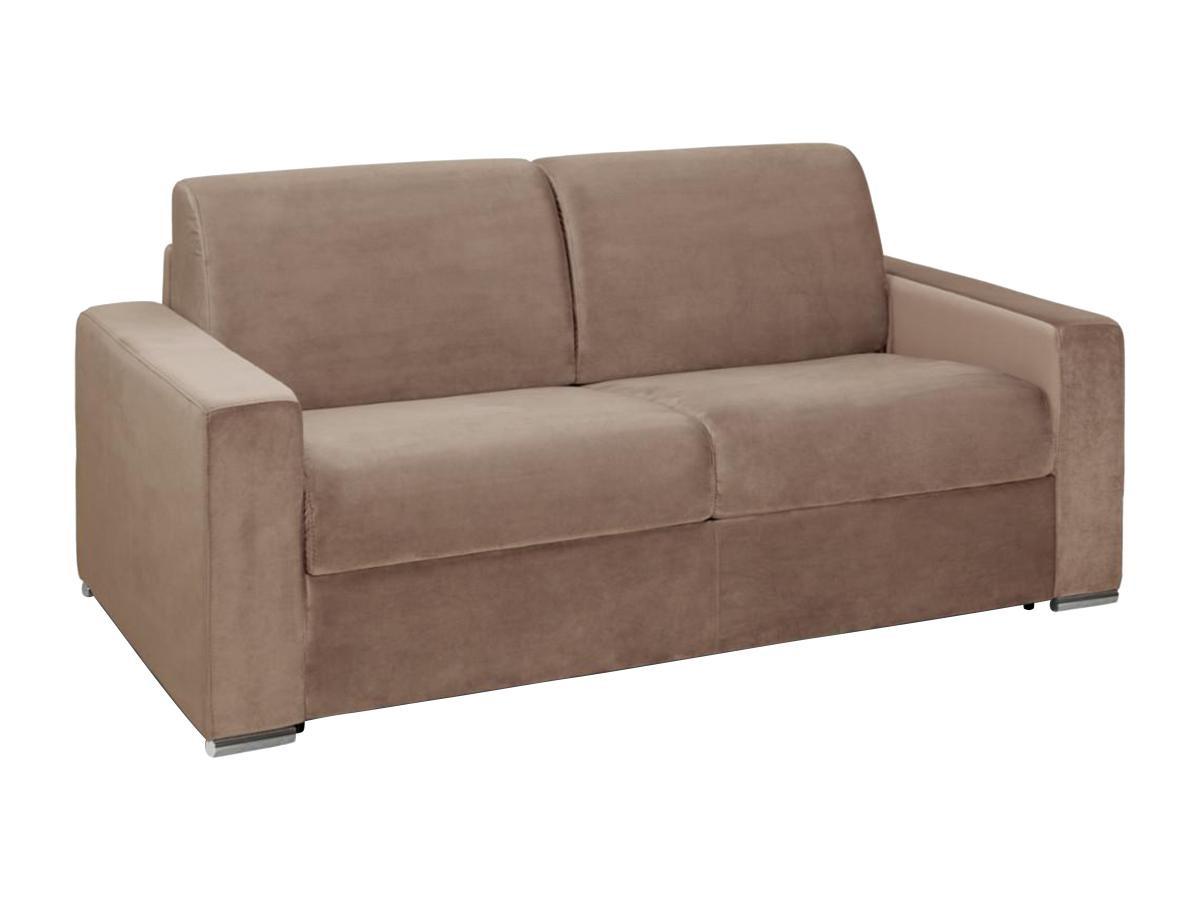 Vente-unique Schlafsofa mit Matratze 3Sitzer Samt Liegefläche 1MatratzenCALITO  