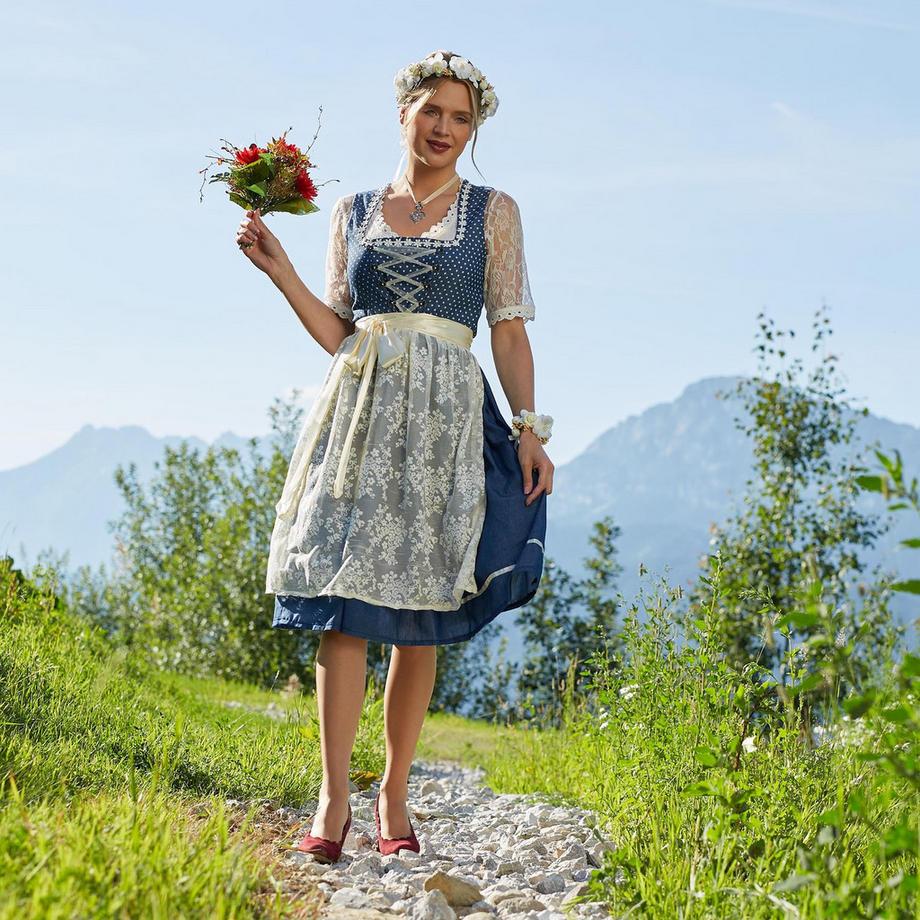 Tectake  Frauenkostüm Midi-Dirndl Kleinwalsertal Modell 2 
