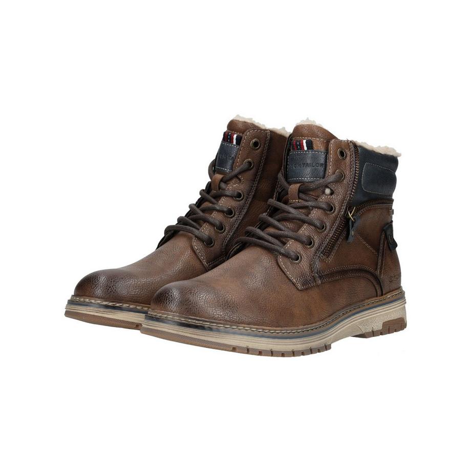 TOM TAILOR Bottines à Lacets avec Fermeture Éclair Latérale  