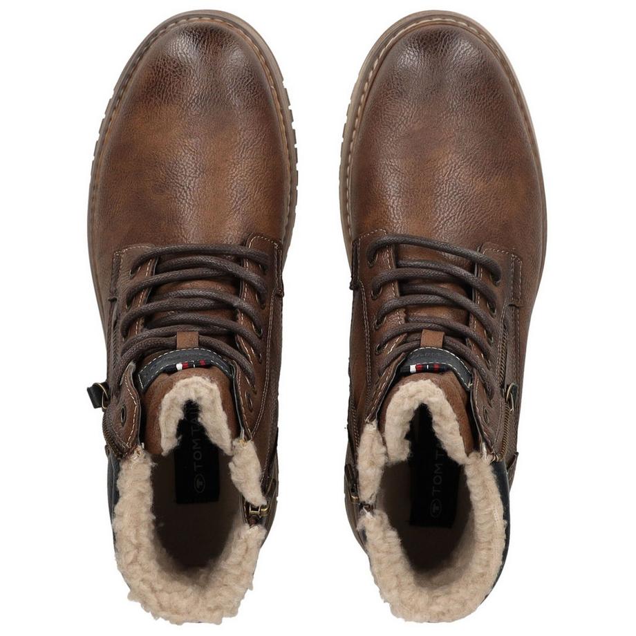 TOM TAILOR Bottines à Lacets avec Fermeture Éclair Latérale  
