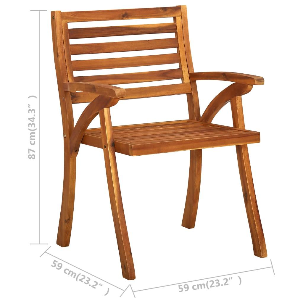 VidaXL Chaise de salle à manger bois d'acacia  