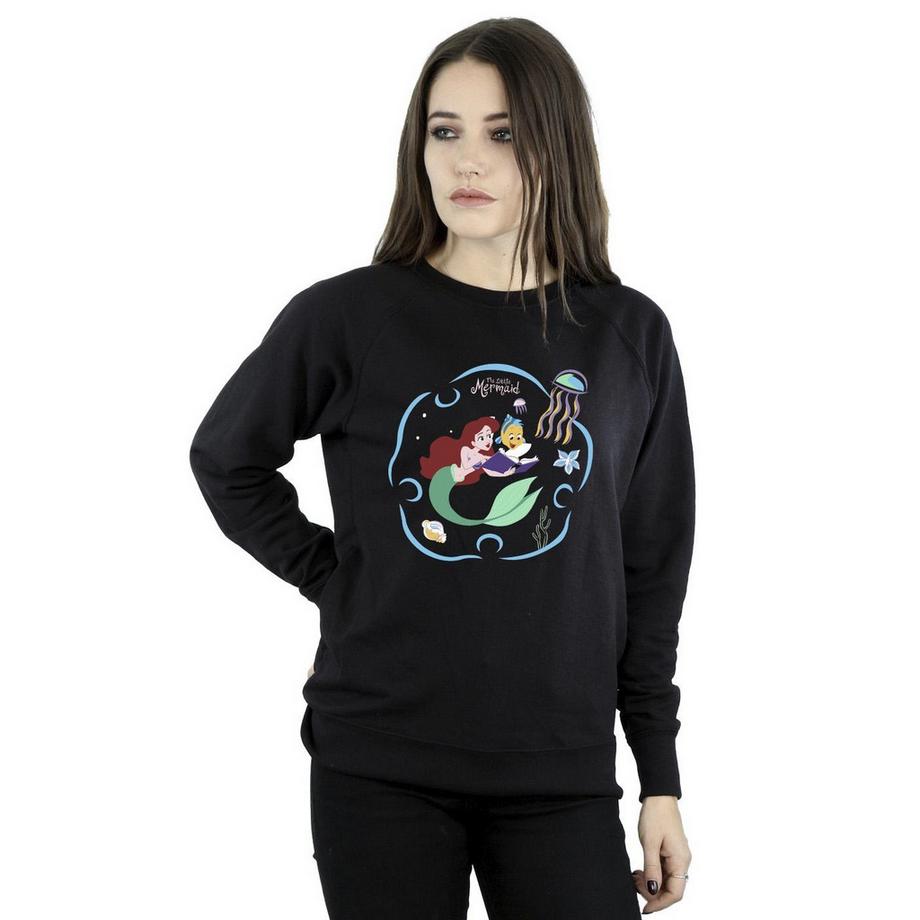 Disney The Little Mermaid Reading A Book Sweatshirt  
