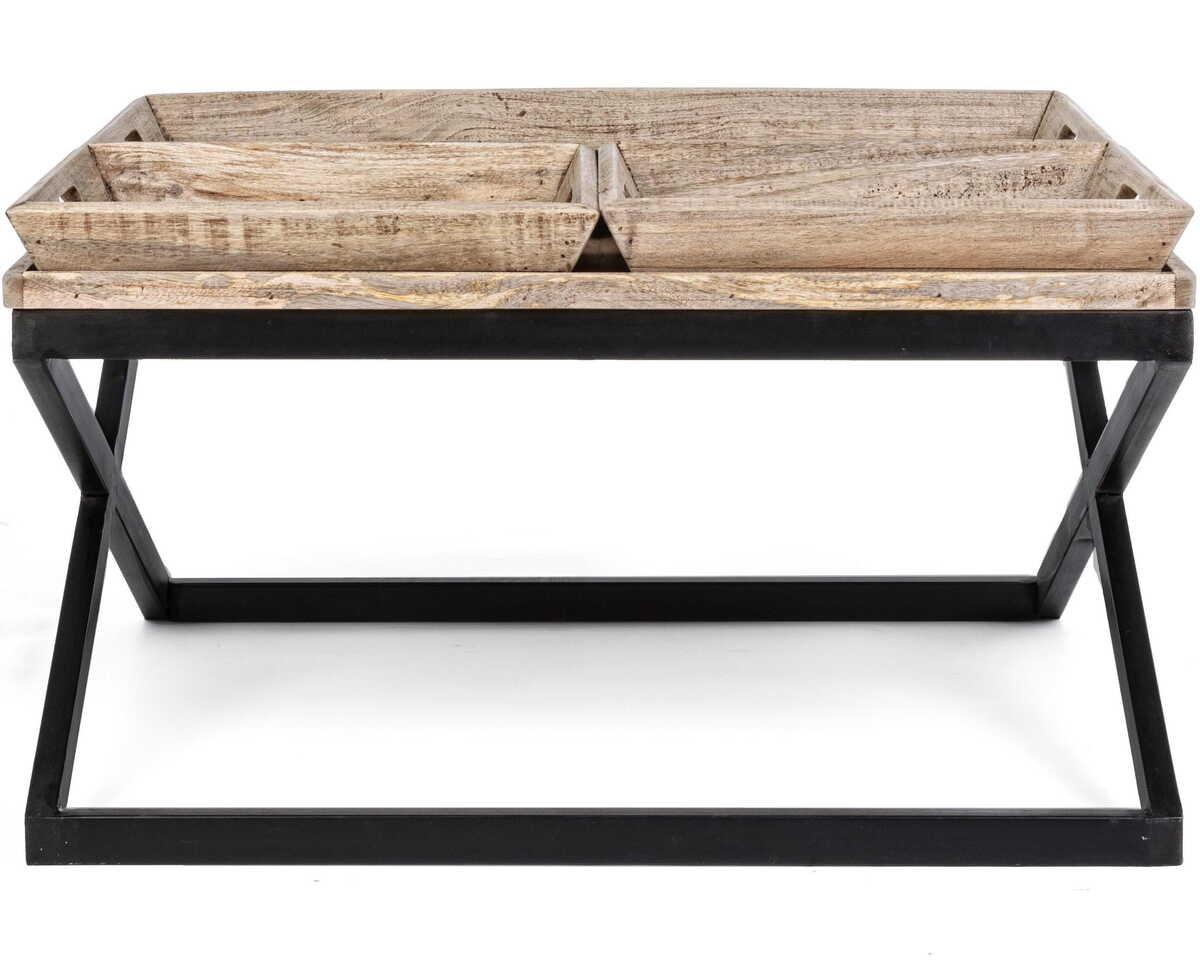 mutoni Tavolino Vassoio 3 vassoi 90x90  