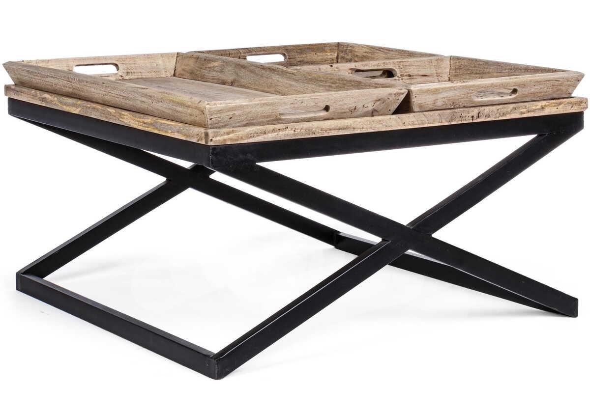 mutoni Tavolino Vassoio 3 vassoi 90x90  