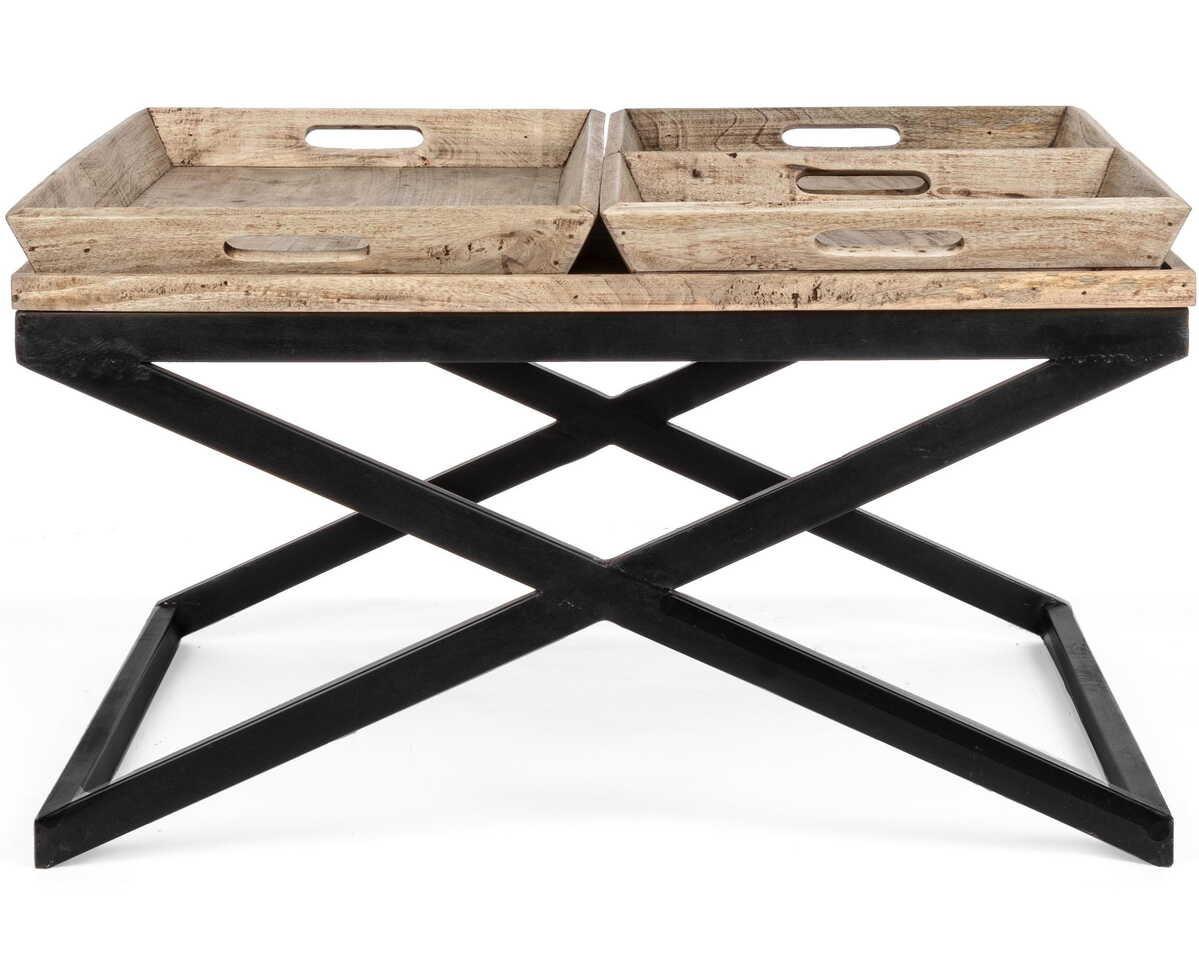 mutoni Tavolino Vassoio 3 vassoi 90x90  