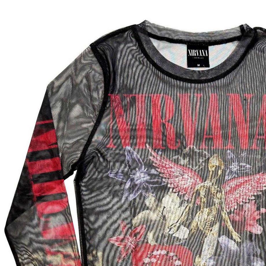 Nirvana Haut Court Manches Longues Motiftyle Collage Rétro In Utero  
