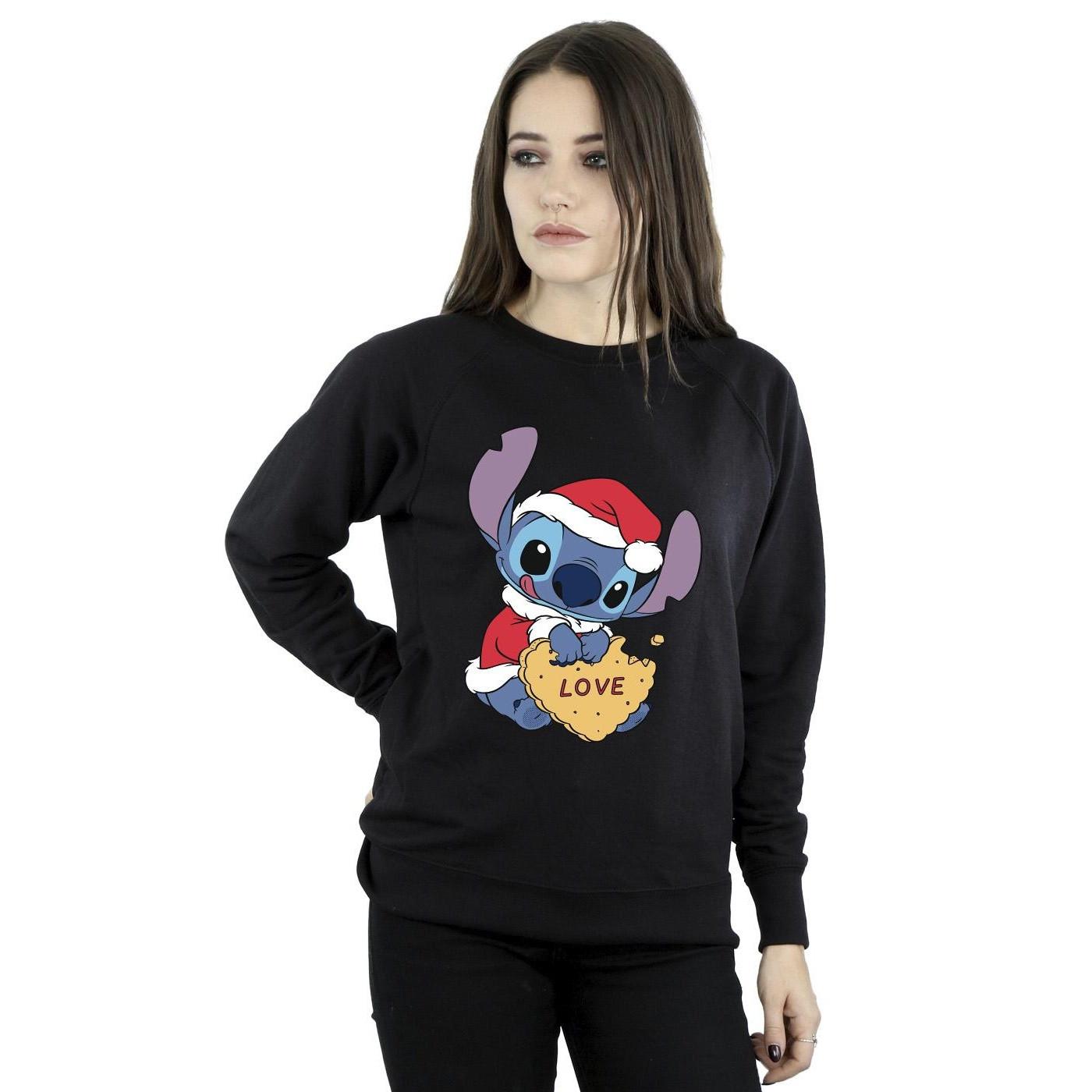 Disney  Lilo And Stitch Christmas Love Biscuit Sweatshirt 