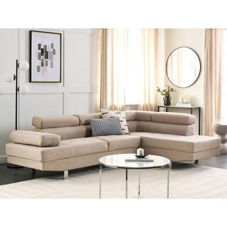 Beliani Ecksofa aus Polyester Modern NORREA  