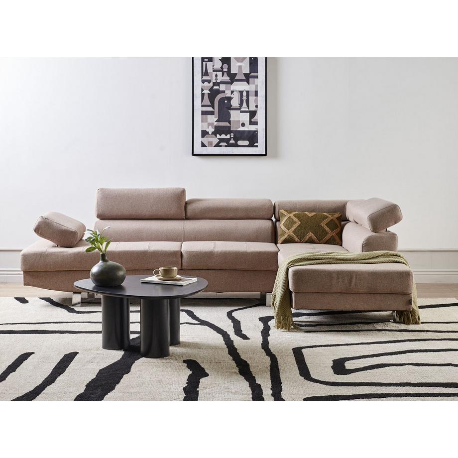 Beliani Canapé d'angle en Tissu  NORREA  