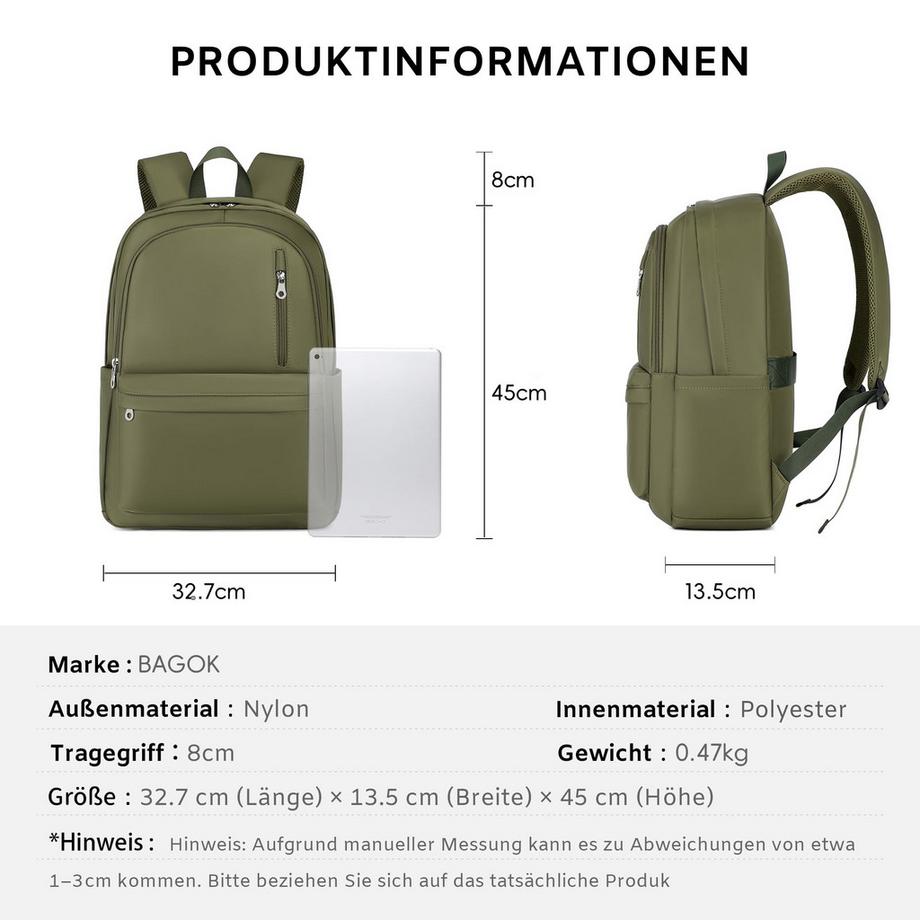 Only-bags.store Zaino in Nylon Pieghevole Leggero  