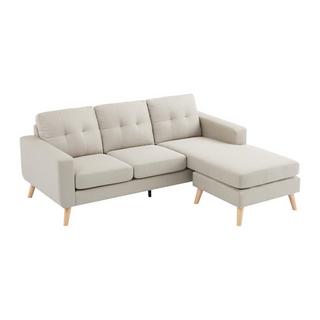 Vente-unique Ecksofa - Ecke wechselbar - Stoff - Beige - BARTOLOME  