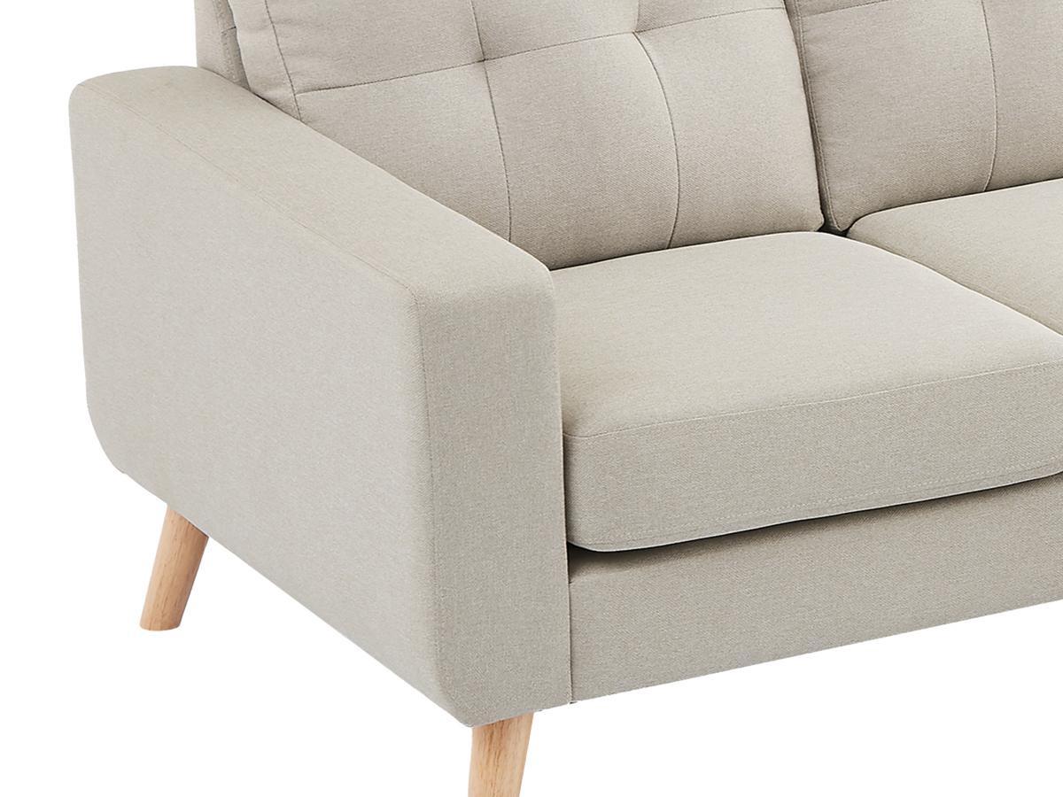 Vente-unique Divano angolare reversibile in Tessuto Beige - BARTOLOME  