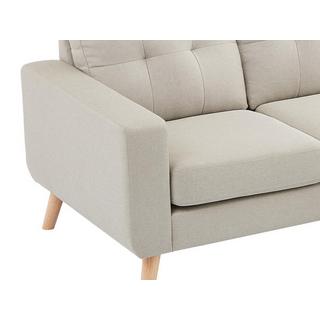 Vente-unique Divano angolare reversibile in Tessuto Beige - BARTOLOME  