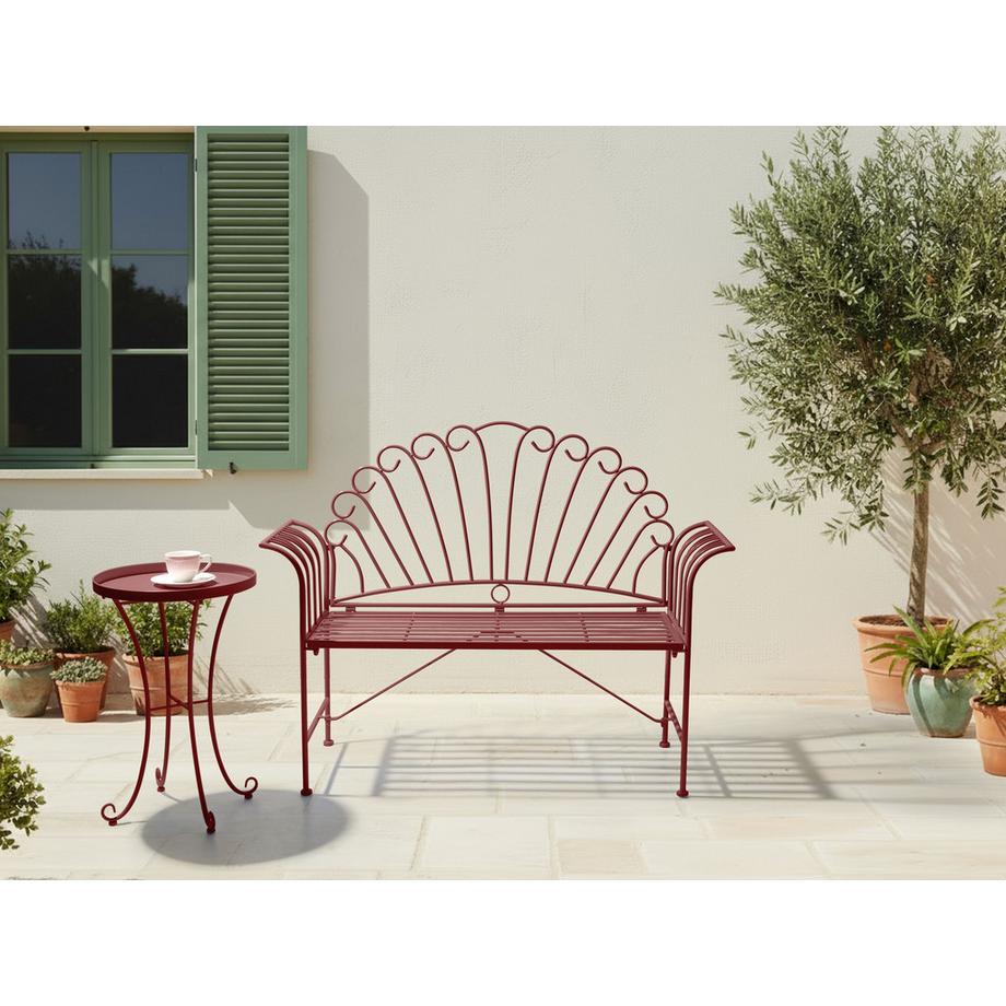 Beliani Table d\'appoint pour le jardin en Métal Traditionnel CAVINIA  