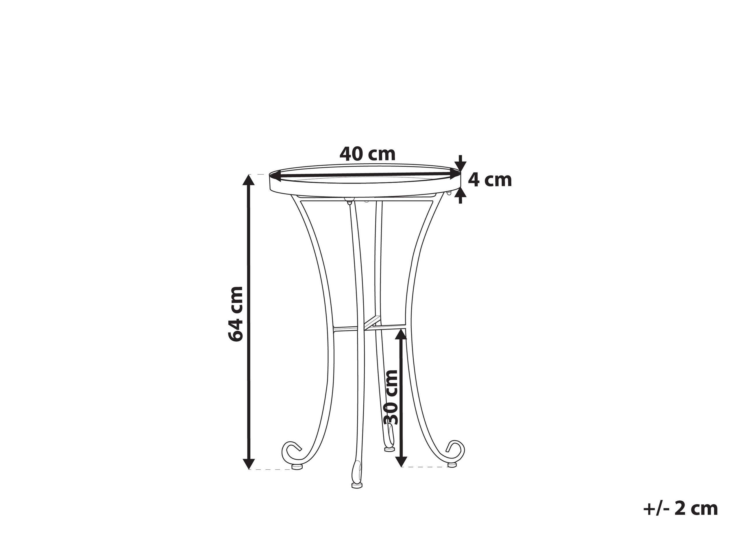 Beliani Table d'appoint pour le jardin en Métal Traditionnel CAVINIA  