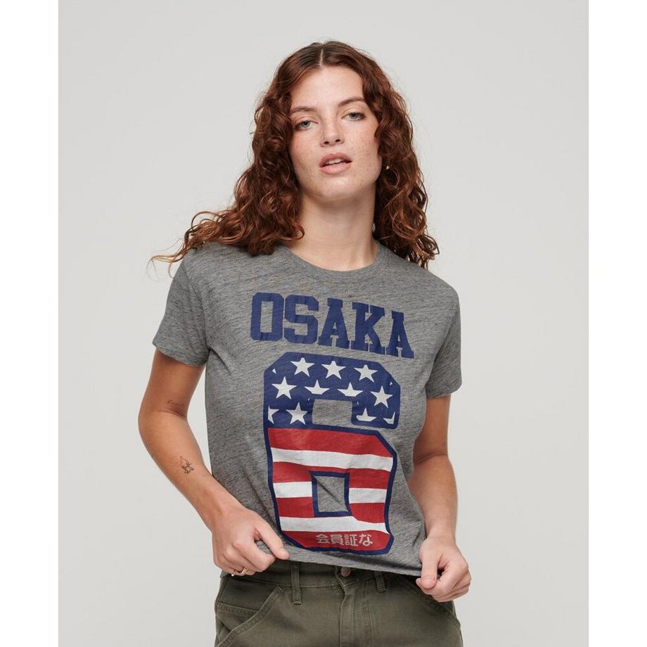 Superdry Osaka 6 Flaggen Print T-Shirt  