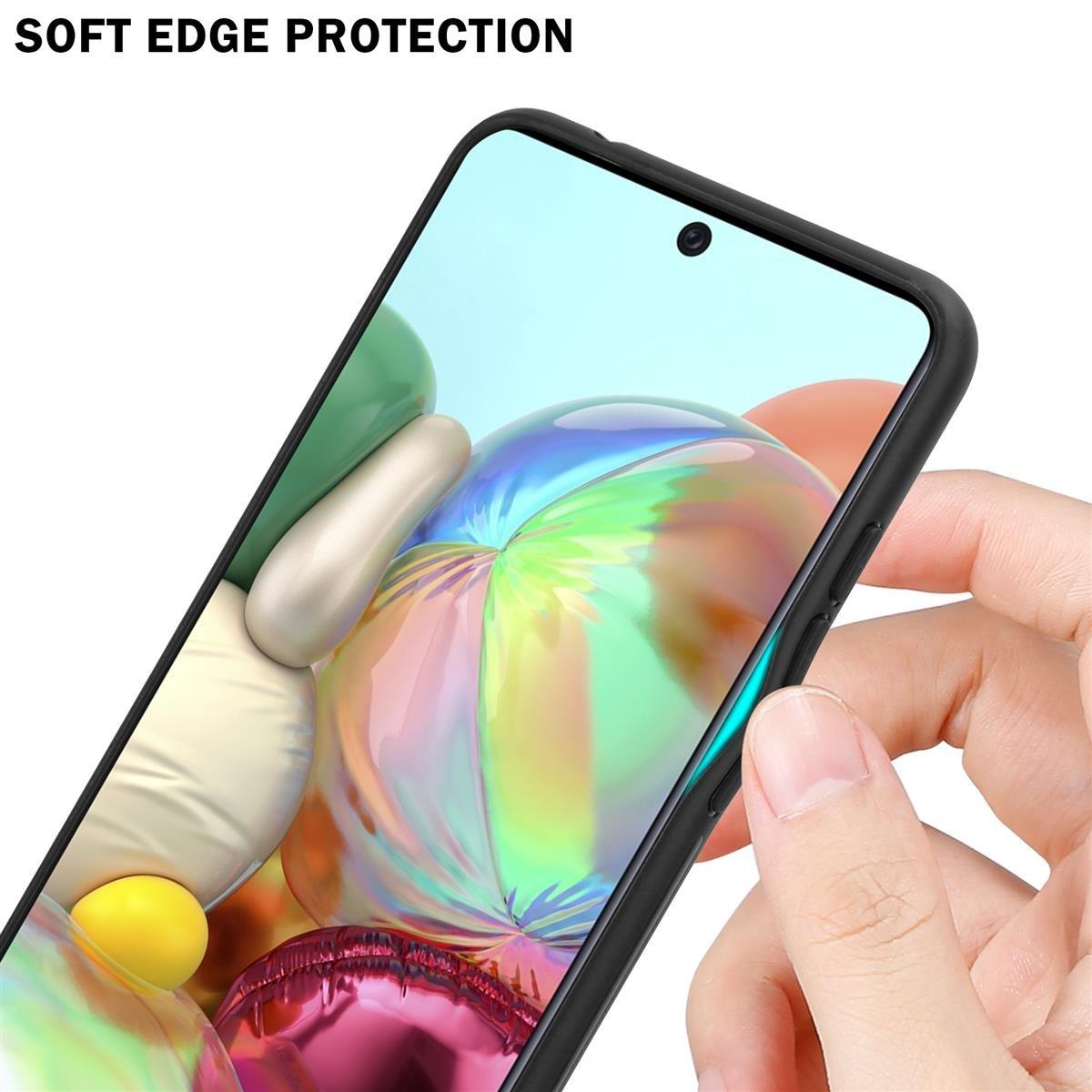 Cadorabo  Housse compatible avec Samsung Galaxy A71 4G - Coque de protection bicolore en silicone TPU et dos en verre trempé 